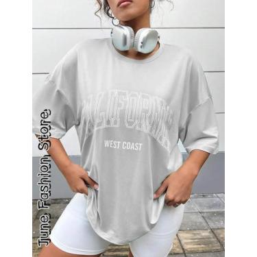 Imagem de Camiseta Feminina Vintage - Estilo Califórnia - Manga Curta, BR-G3, M8