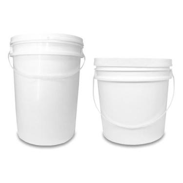 Imagem de Kit Baldes Plásticos 10L e 22L Brancos - 01un - Silcal