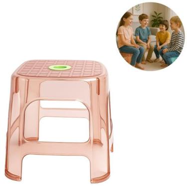 Imagem de Banquinho De Plástico Resistente Multiuso Para Casa - Ns, Laranja