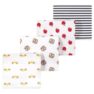 Imagem de Luvable Friends Hudson Baby Flanela Recebendo Cobertores 4 unidades, Cidade Grande