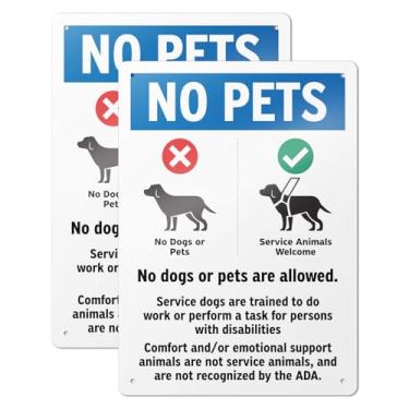 Imagem de 101SignCity Placa "No Pets, No Dogs Or Pets Are Allowed" para empresas, residências, propriedades privadas - 25,4 cm x 35,5 cm de alumínio, pacote com 2
