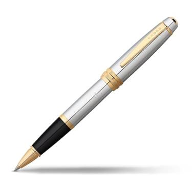 Imagem de Cross Caneta esferográfica Bailey recarregável com tinta gel, esferográfica média, inclui caixa de presente premium – Medalista cromado