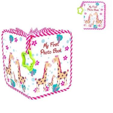 Imagem de KIMISS Álbum de Fotos de bebê de Tecido Suave - Primeiro álbum de Fotos para de 4x6 Polegadas, Livro de Memória de bebê Com Mordotes, Ideal para Memórias de Família e Aprendizado Precoce (Vermelho)