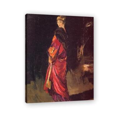 Imagem de Dress John Lavery Iconic Realist Portrait & War Scene Canvas Art – Decoração de parede irlandesa atemporal para casa emoldurada 30 x 39 cm