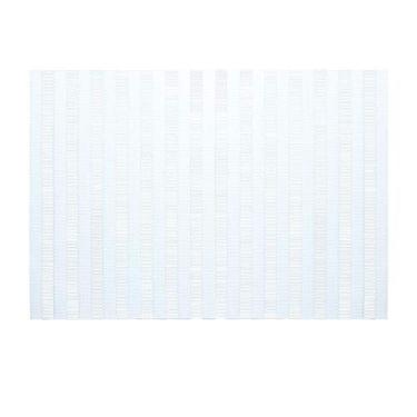 Imagem de Mimo Style Lugar Americano de Listrado Branco Retangular 45x30 para Mesa, Cozinha e Sala de Jantar - Moderno Sofisticado 70% PVC e 30% Poliester - Com Resistência Térmica e Evita Manchas