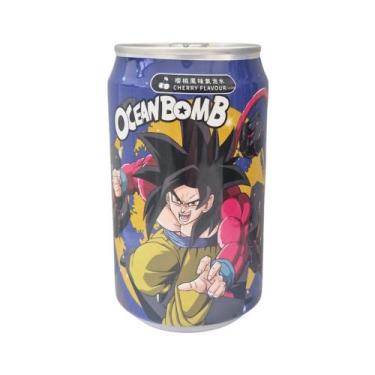Imagem de Refrigerante Ocean Bomb Lata 330 ml Sabor Cereja Dragon Ball GT, Goku 