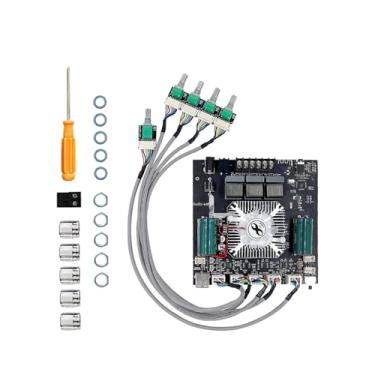 Imagem de predolo Placa amplificadora de potência digital, módulo amplificador de potência de áudio, placa amplificadora compacta e resistente de 160 W x 2 + 220 W com