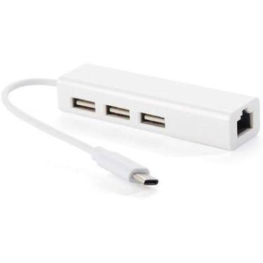 Imagem de Hub Com 3 Portas Usb E Entrada Rj45