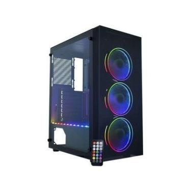Imagem de Gabinete Gamer K-mex, Asgard Ritmico, RGB, ATX, 3 FANs, Preto - CG-05Z5