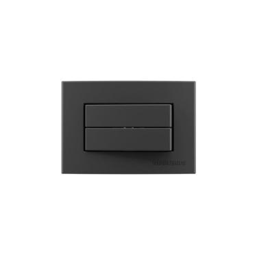 Imagem de Placa para Móveis 65x45 com Interruptor Duplo Simples MarGirius Sleek Colors 10A Grafite