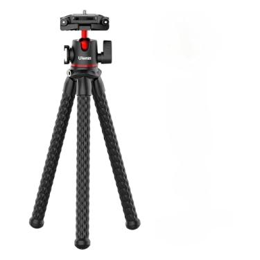 Imagem de Tripé Multifuncional Ulanzi MT33 Octopus Preto, Pernas Flexíveis, Dupla Sapata Fria, Cabeça Esférica, Suporte p/Smartphone, Carga 2kg