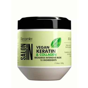 Imagem de RECAMIER PROFESSIONAL SALON IN Máscara intensiva vegana de queratina e colágeno para recarga capilar, 500 ml.