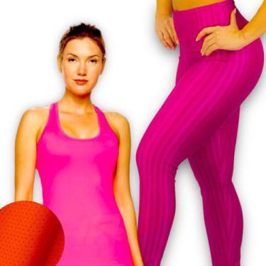 Imagem de Conjunto Camiseta REGATA MALHA FRIA POLIAMIDA + Calça LEGGING 3D Leg C