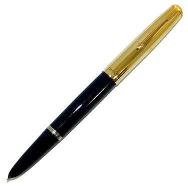 Imagem de Caneta Tinteiro Parker 51 Aerometric Inglesa Azul Escuro Pena Ouro 14k F NOS