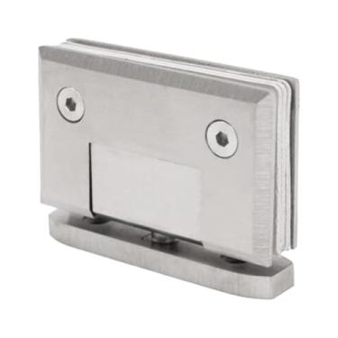 Imagem de Baoblaze Braçadeira de gabinete de vitrine de substituição de dobradiça de porta de chuveiro, rotação de 360 ​​graus para porta de vidro de chuveiro resistente, Hipotenusa Escovada