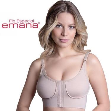 Imagem de Sutiã Cirúrgico Reforçado Tecido Duplo Emana New Form, GG, Marrom