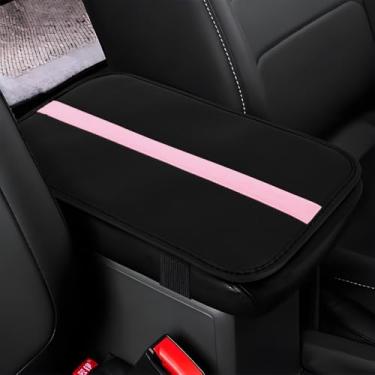 Imagem de wuyaoyao Capa de console central de carro, capa de apoio de braço de couro PU de 12,6" × 7,221.0 cm para carros, almofada de apoio de braço automotivo elegante, protetor de descanso de braço de