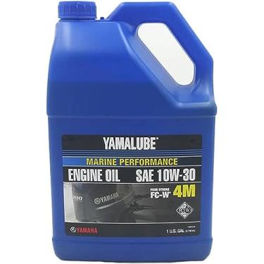 Imagem de Yamaha Novo OEM Yamalube 4M 10W30 4-Stroke óleo marítimo externo, LUB-10W30-FC-04