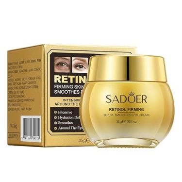 Imagem de ULELA DIKML Retinol Creme para os olhos firmador e suavizante, hidratante e nutritivo para olheiras, creme para olhos