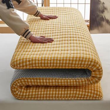 Imagem de Colchão Futo De Tamanho Completo De 5 Cm De Espessura, Colchão De Piso Jacquard Cotto Japaese, Colchão De Dormir De Dormir Slip Studet Dormitório Topper Foldig Mat, Pink, King/180x200cm