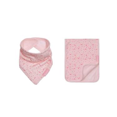 Imagem de Kit Babador Bandana Pano de Ombro Lilica Ripilica Rosa