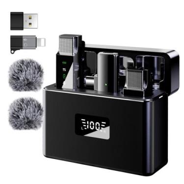 Imagem de Microfone de lapela sem fio ZERFUN para iPhone/Android/PC