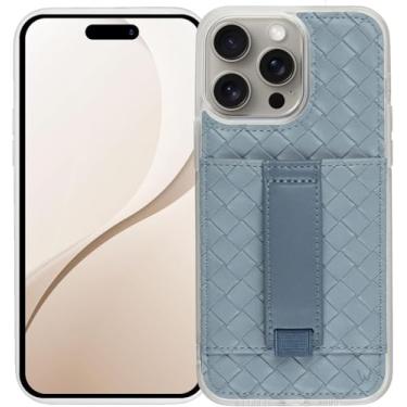 Imagem de Walli Capas para iPhone 16 Pro, carteira estética, porta-cartões, comporta até 2 cartões - capa de telefone bonita e moderna para mulheres, serve para iPhone 16 Pro com suporte e alça de dedo
