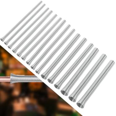 Imagem de Kit de dobradores de tubos de mola de 10/15 peças, dobrador de tubo de mola de aço estendido, dobrador de tubo de mola com ângulo de dobra rápida, dobrador de tubo de mola controlado adequado para ar