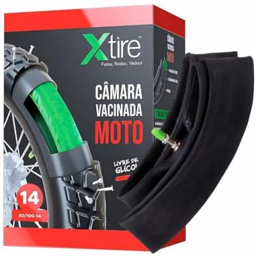 Imagem de Câmara de ar Para Moto Vacinada Xtire Com Selante antifuro Vacina de Pneu Aro 14 Traseiro Biz Pop Crypton