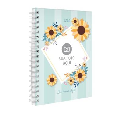 Imagem de Agenda 2026 Planner Semanal Personalizada Com Foto Girassóis