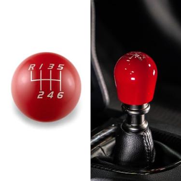 Imagem de Billetworkz Manípulos de câmbio ponderados compatíveis com Ford Mustang GT 6 Speed 2015-2024, vermelho brilhante