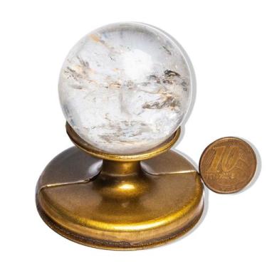 Imagem de Esfera Cristal Pedra Natural 40 a 45mm 90 a 120g Tipo B - CristaisdeCu