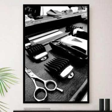 Imagem de Genérico, Quadro Barbearia Barbeiro Cabelereiro Decorativo A3 35x45cm