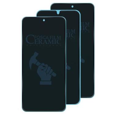 Imagem de Kit 3 Película De Ceramica 3D 9D Privacidade Fosca Para Moto G13 Xt233