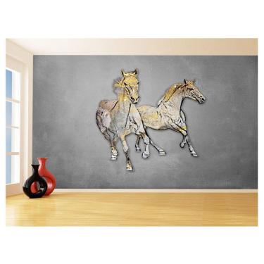 Imagem de Papel De Parede Animais Pop Art Cavalos Cores 3,5M Pxa369