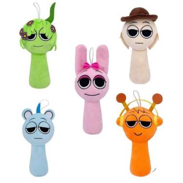 Imagem de Brinquedo de pelúcia Sprunki Game Wenda Grey 25 cm para crianças e adu