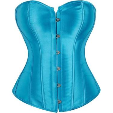 Imagem de Espartilho feminino ADELCE Sexy Boned Overbust Shaper Sea Blue M