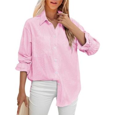 Imagem de Blusa feminina LEMAFER com avental listrado e listras para namorado