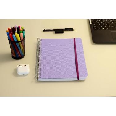 Imagem de Confetti Caderno Escolar Universitário 160 Fls Dots Lilás Com Impressao Lilás