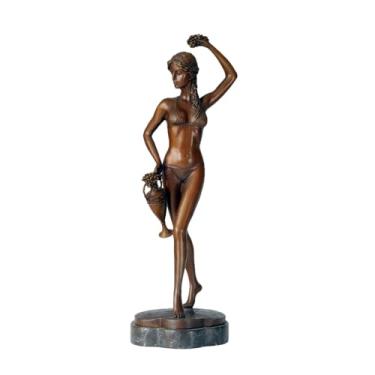 Imagem de NILEEBUKER Estátua de bronze Thalia Antiga Três Graças Deusa Grega Escultura Arte Decoração de Casa