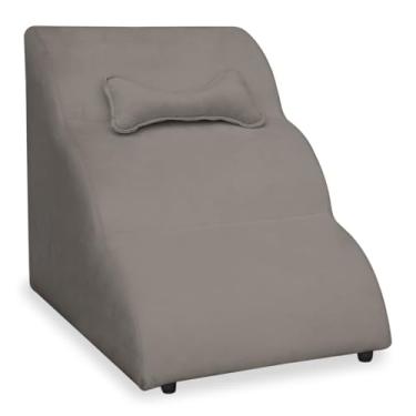 Imagem de Escadinha Nuvem PET Cachorro Gato Veludo Pet, Rampa para Cães e Gatos Subir na Cama Conforto (Capuccino)