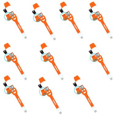 Imagem de Kit c/ 10 Cabo energia USB c/ leitor cartão micro SD Comtac 9297 c/ OTG