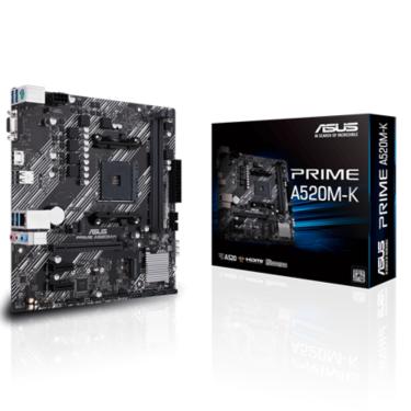 Imagem de Placa Mãe Asus Prime A520M-K DDR4 AM4 mATX 90MB1500-M0EAY0