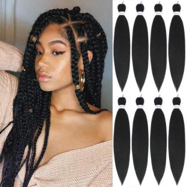 Imagem de Braiding Hair Alrence, trança longa pré-esticada, 22 polegadas, 8 paco