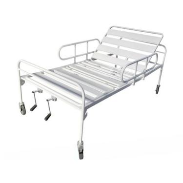 Imagem de Cama Hospitalar Manual Econômica 2 Manivelas com Suporte de peso até 1