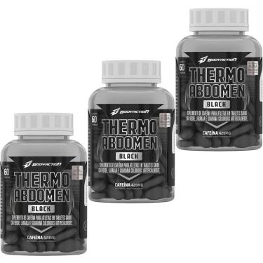 Imagem de Kit 3X Thermo Abdomen Black - 60 Comprimidos - BodyAction-Masculino