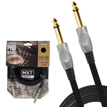 Imagem de Cabo P10 Mono Blindado Conector Banhado A Ouro Mxt Pro 5 Metros