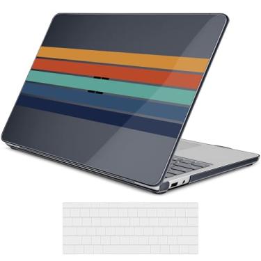 Imagem de Loyrina Capa transparente criativa para laptop Microsoft Surface de 13 polegadas Copilot+ PC 2025 (modelo mais recente), capa protetora ultrafina e leve com padrão artístico, listra
