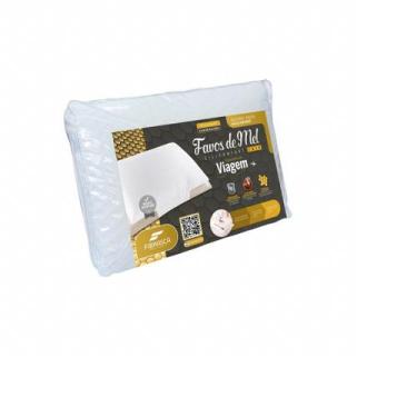 Imagem de Travesseiro De Viagem Favos De Mel Trip Fibrasca Lavável Hipoalergênic