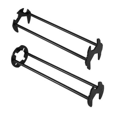 Imagem de 2 chaves de pia, chaves sextavadas multifuncionais de quatro mandíbulas, chaves de encanador, chave de tubo de cabeça dupla para 7 tipos de juntas de baioneta, chaves de pia sob a pia, ferramentas de